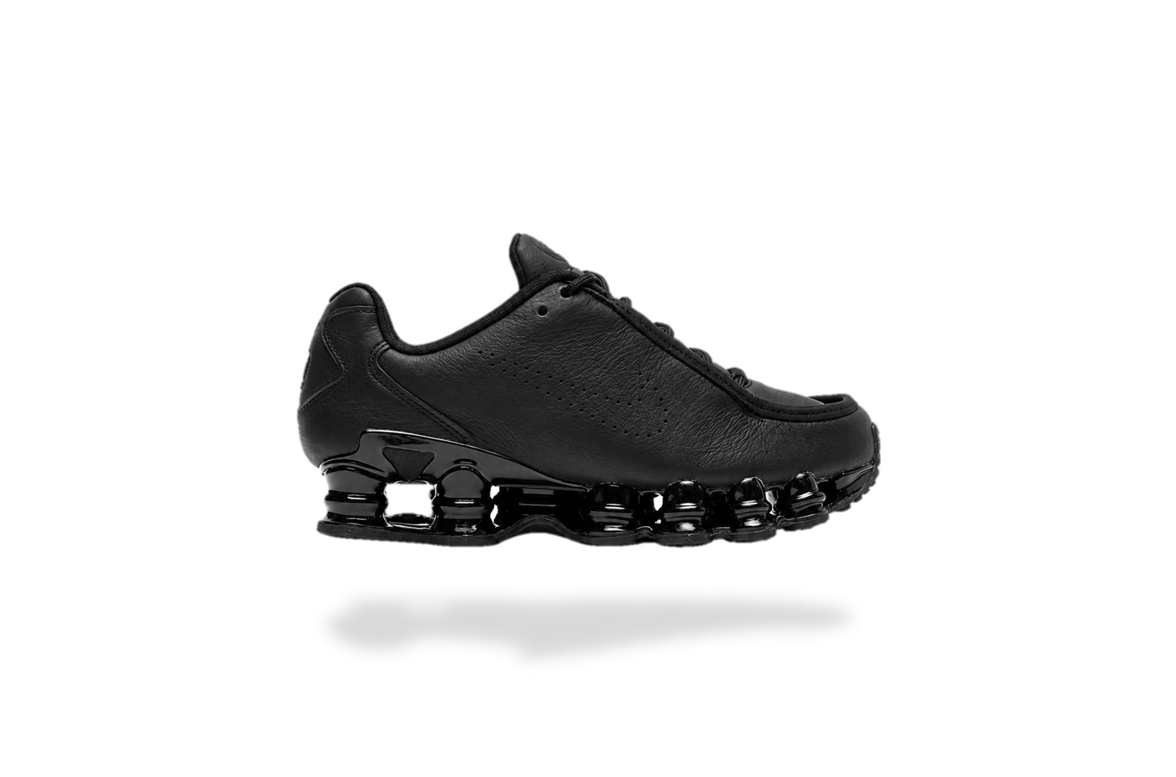 NIKE SHOX TL SE TRIPLE BLACK LEATHER