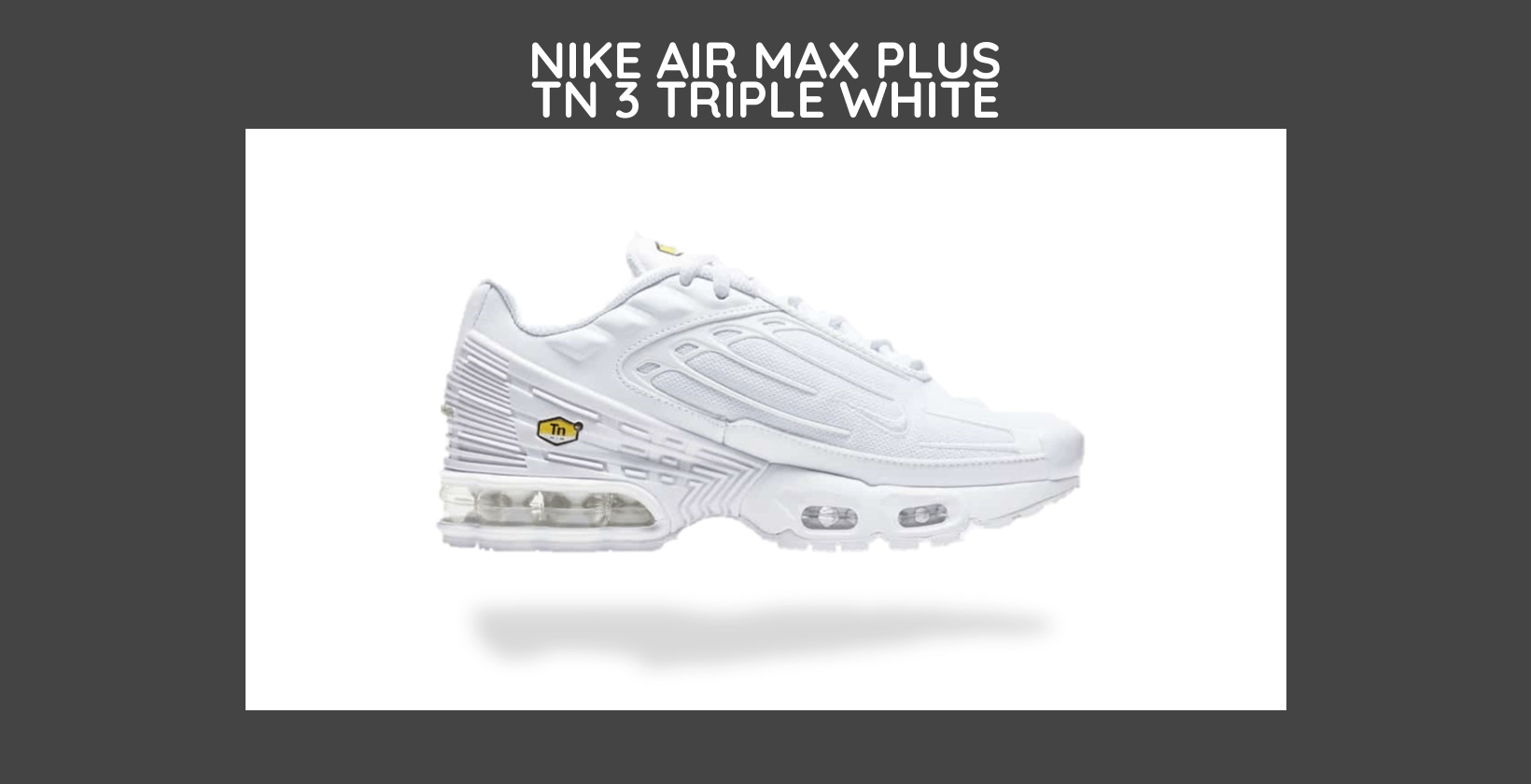 NIKE AIR MAX PLUS TN 3 TRIPLE WHITE : Innovation, Style Et Technologie Air