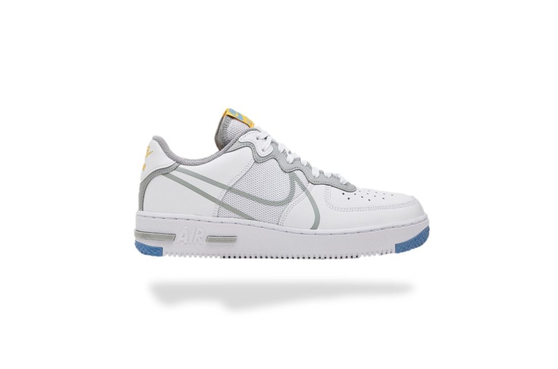 NIKE AIR FORCE 1 LOW REACT SMOKE GREY GOLD