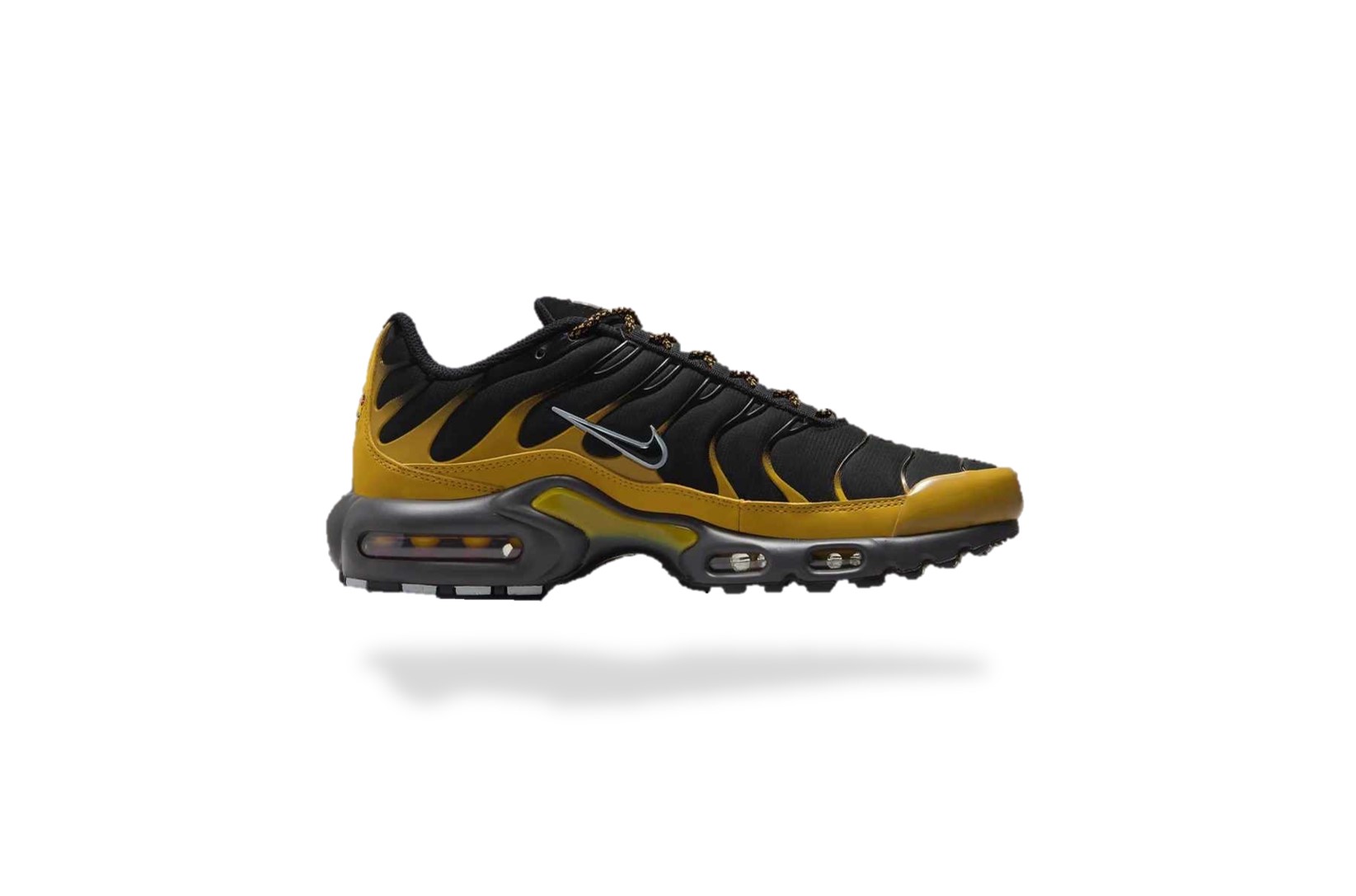 NIKE AIR MAX PLUS TN BLACK UNIVERSITY GOLD