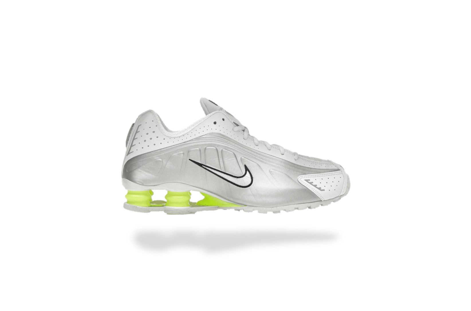 NIKE SHOX R4 WHITE SILVER VOLT