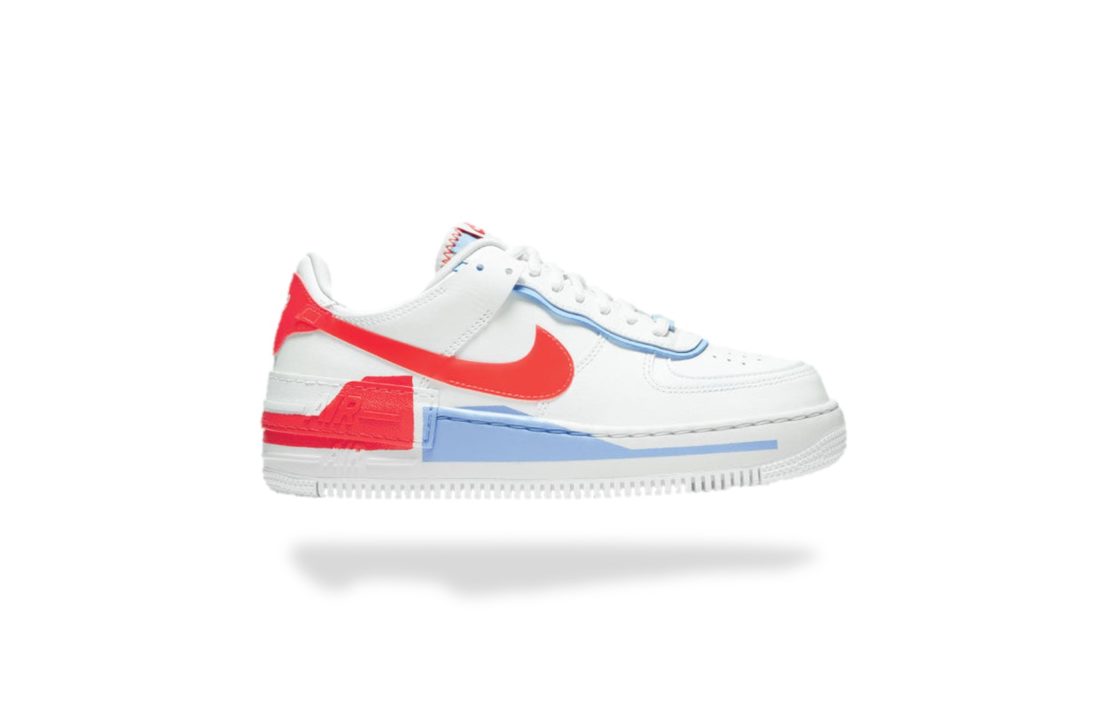 NIKE WMNS AIR FORCE 1 LOW SHADOW SE TEAM ORANGE BLUE