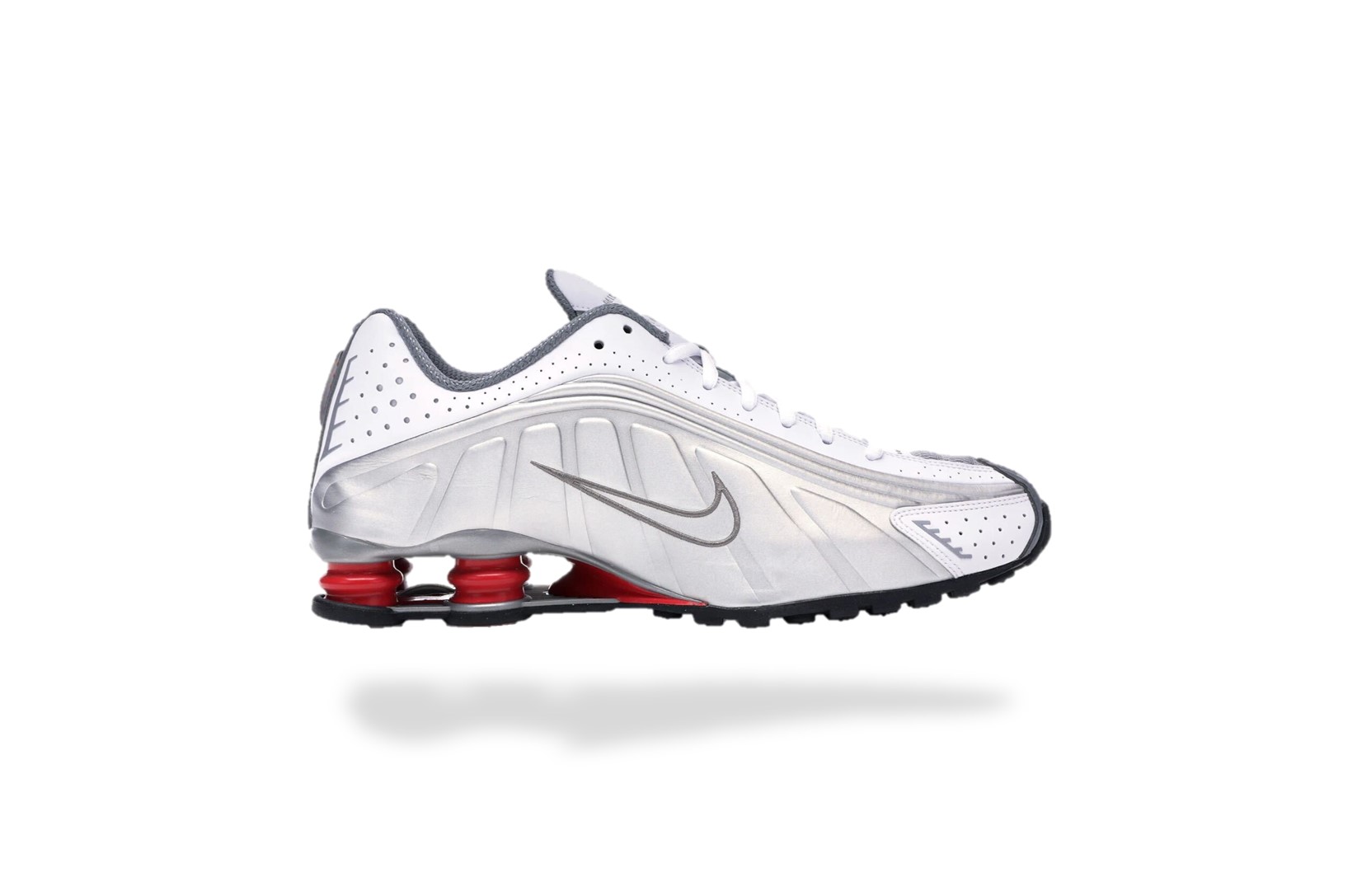 NIKE SHOX R4 WHITE METALLIC SILVER