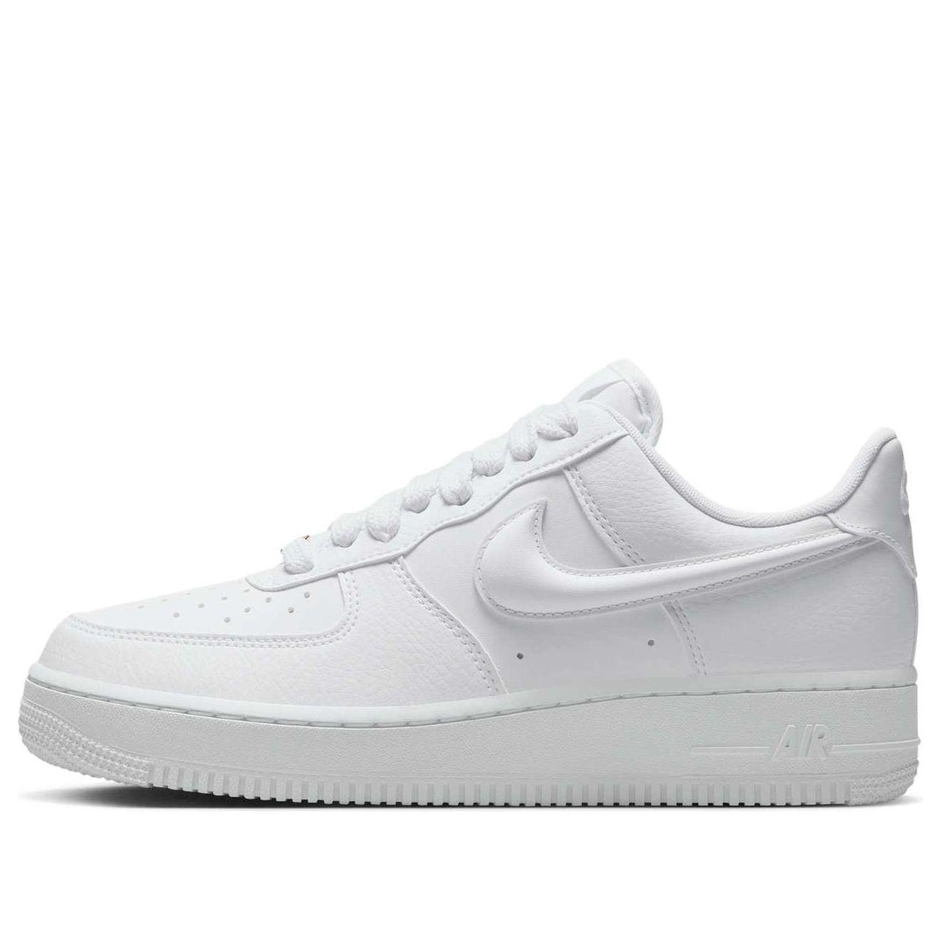 NIKE AIR FORCE 1 LOW NEXT NATURE TRIPLE WHITE BULBOUS SWOOSH
