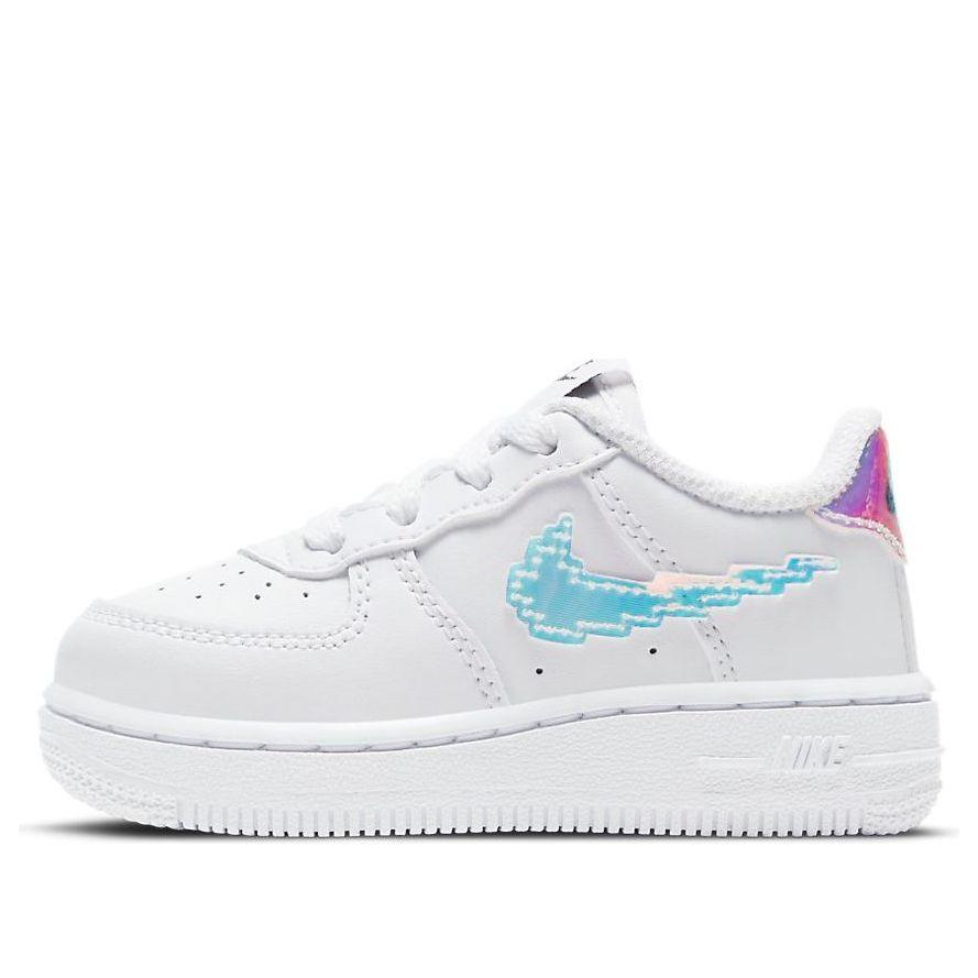 NIKE AIR FORCE 1 LV8 DIGITAL SWOOSH BLANC