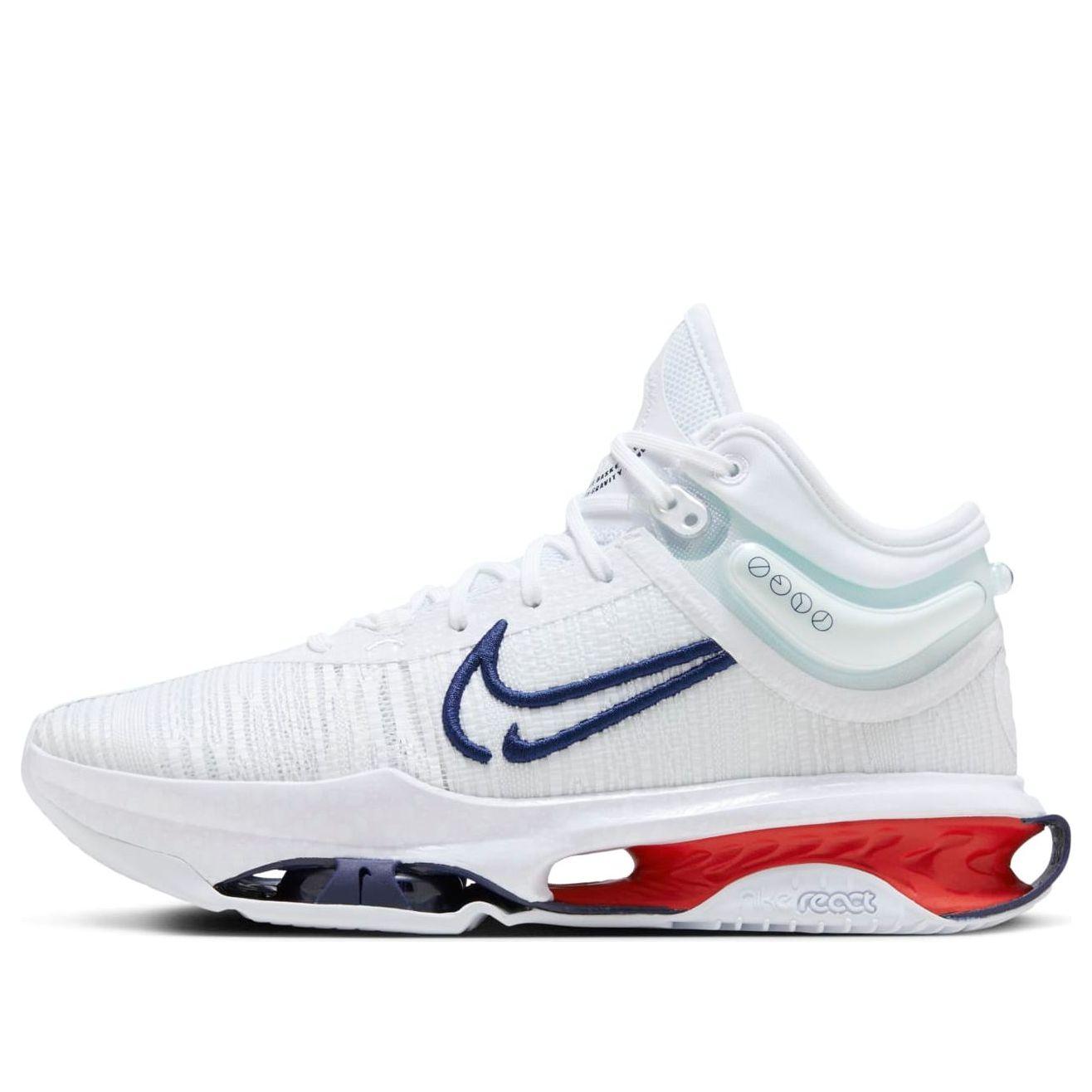 NIKE AIR ZOOM GT JUMP 2 BLANC MARINE ROUGE