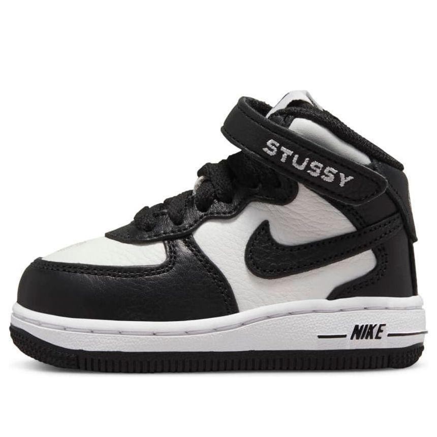 NIKE X STUSSY AIR FORCE 1 MID NOIR BLANC